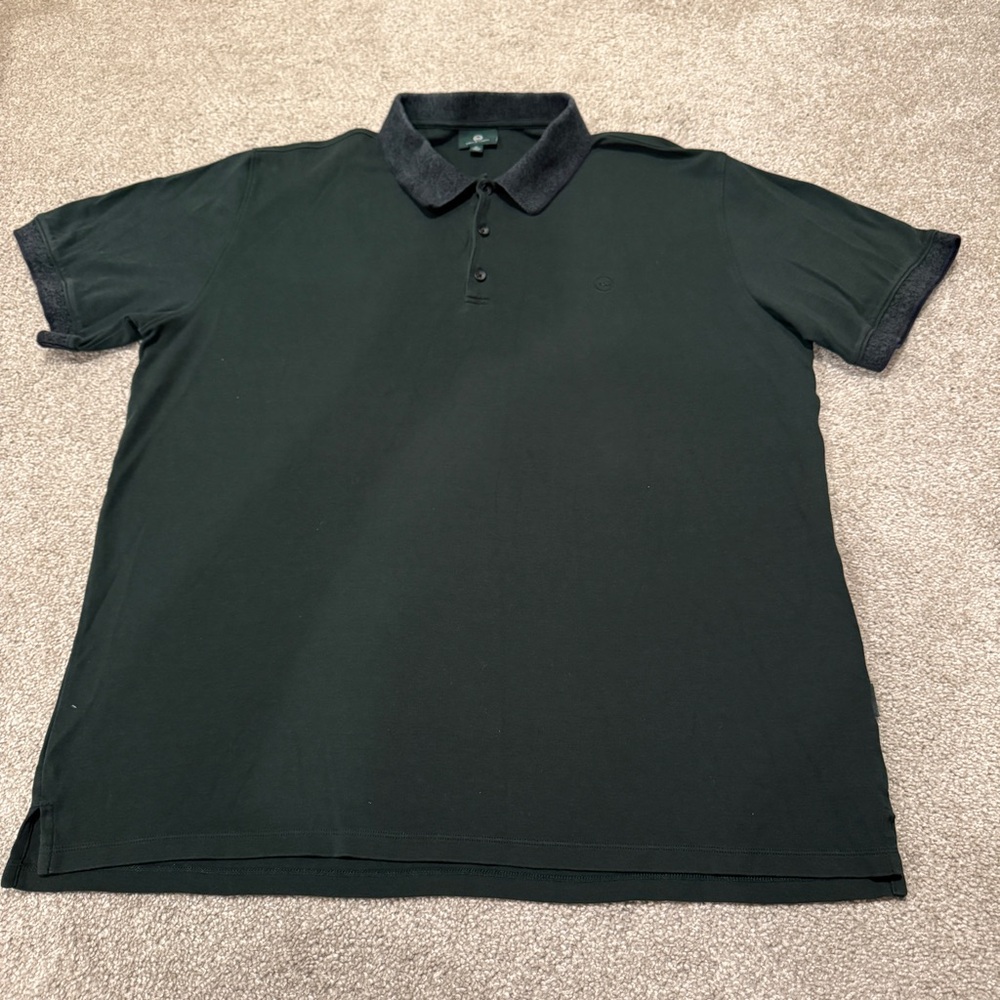 Adriano Goldschmied Green Label Men’s Polo Shirt Casual Modern Dark Green XL